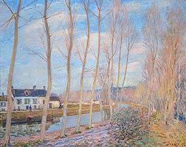 The Canal at Loing, 1892 by Alfred Sisley | Painting Reproduction