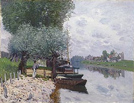 The Seine at Bougival, 1872 by Alfred Sisley | Painting Reproduction