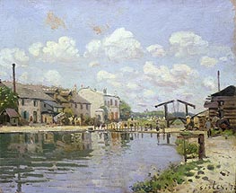 The Canal Saint-Martin, Paris, 1872 by Alfred Sisley | Painting Reproduction