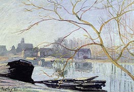 Le Loing-gelee Blanche, 1889 by Alfred Sisley | Painting Reproduction