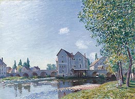 The Bridge at Moret - Morning Effect, 1891 by Alfred Sisley | Painting Reproduction