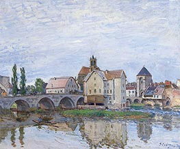 Moret-sur-Loing - Gray Weather | Alfred Sisley | Painting Reproduction