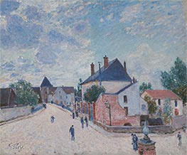 Street in Moret, c.1890 by Alfred Sisley | Painting Reproduction