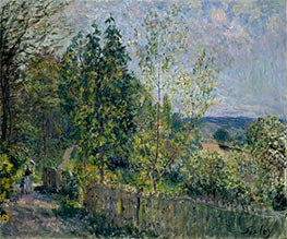 The Road in the Woods, 1879 by Alfred Sisley | Painting Reproduction