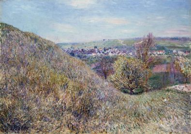 On the Hills of Moret in Spring - Morning | Alfred Sisley