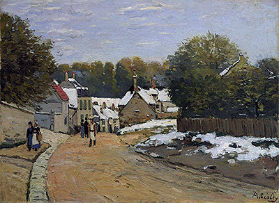 Early Snow at Louveciennes, c.1870/71 by Alfred Sisley | Painting Reproduction