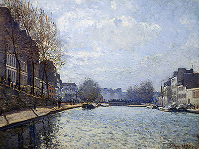 View of the Canal St. Martin, 1870 | Alfred Sisley | Painting Reproduction