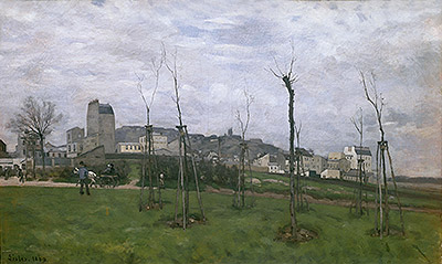 View of Montmartre from the Cite des Fleurs, 1869 | Alfred Sisley | Painting Reproduction