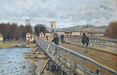 Footbridge at Argenteuil, 1872 by Alfred Sisley | Painting Reproduction