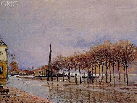 The Flood at Port-Marly, 1872 by Alfred Sisley | Painting Reproduction