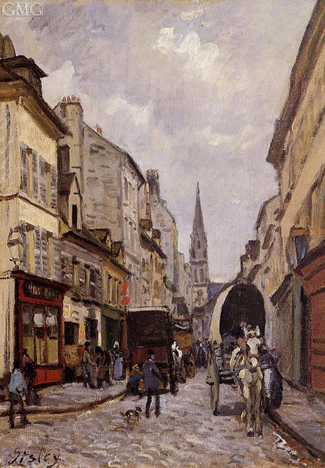 La Grande-Rue, Argenteuil, c.1872 | Alfred Sisley | Gemälde Reproduktion