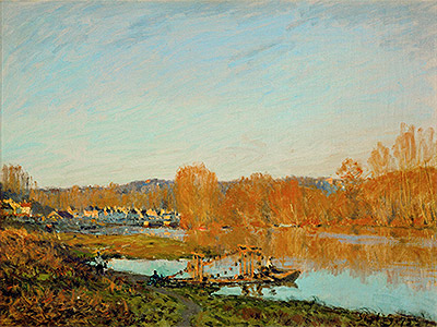 Autumn - Banks of the Seine near Bougival, 1873 by Alfred Sisley | Painting Reproduction
