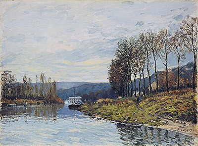 The Seine at Bougival, 1873 by Alfred Sisley | Painting Reproduction
