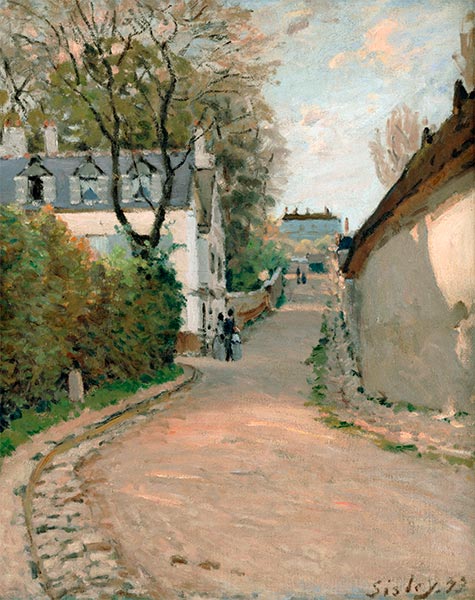 Straße in Ville-d'Avray, 1873 | Alfred Sisley | Gemälde Reproduktion
