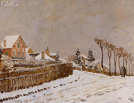 Snow at Louveciennes, 1873 | Alfred Sisley | Gemälde Reproduktion