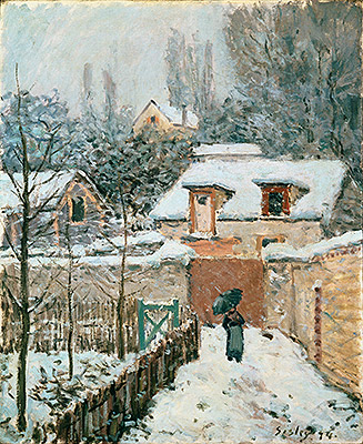 Schnee in Louveciennes | Alfred Sisley | Gemälde Reproduktion