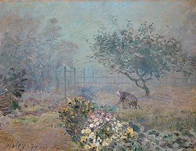 Nebliger Morgen, Voisins | Alfred Sisley | Gemälde Reproduktion