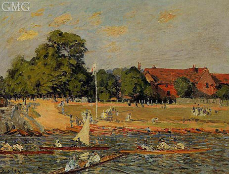 Retatta at Hampton Court, 1874 | Alfred Sisley | Painting Reproduction