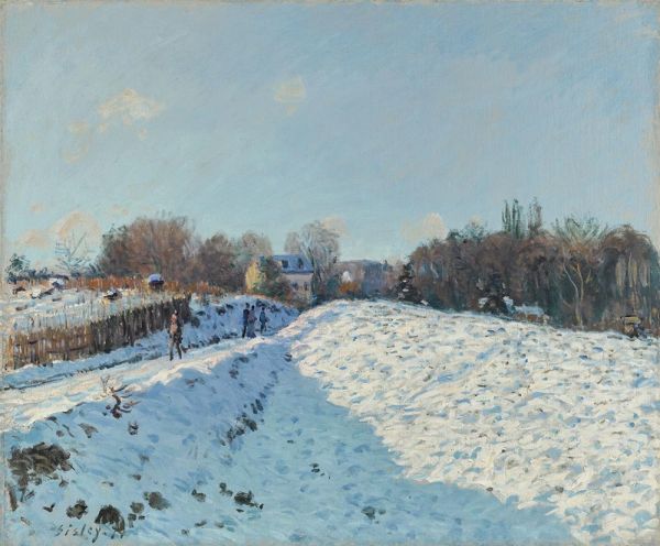 Schneeeffekt in Louveciennes | Alfred Sisley | Gemälde Reproduktion