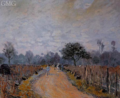 The Road from Prunay to Bougival, 1874 | Alfred Sisley | Painting Reproduction