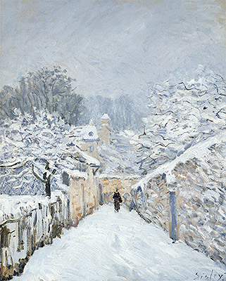 Snow at Louveciennes, 1878 | Alfred Sisley | Painting Reproduction