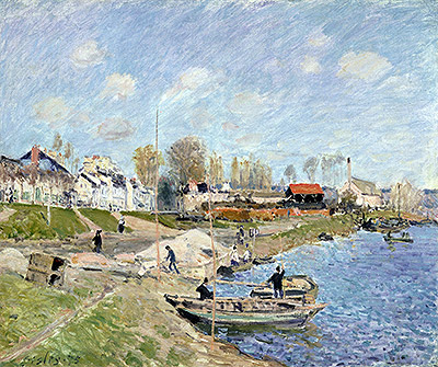 Sand on the Quayside, Port-Marly, 1875 | Alfred Sisley | Painting Reproduction