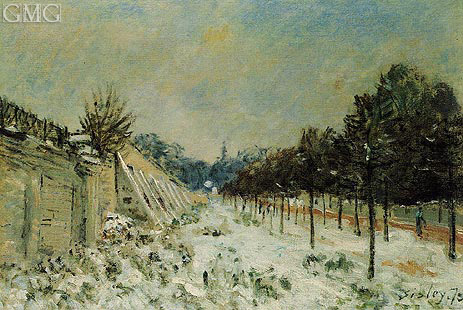 Snow at Marly-le-Roi, 1875 | Alfred Sisley | Painting Reproduction