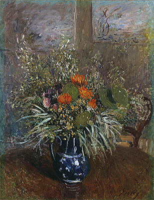 Still Life of Wild Flowers, 1875 | Alfred Sisley | Painting Reproduction