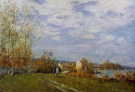 The Banks of the Saine at Bougival, 1876 | Alfred Sisley | Gemälde Reproduktion
