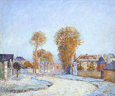 Der erste Rauhreif, 1876 von Alfred Sisley | Gemälde-Reproduktion