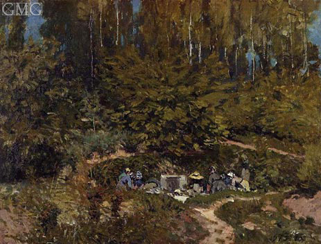 Washerwomen, 1876 | Alfred Sisley | Gemälde Reproduktion