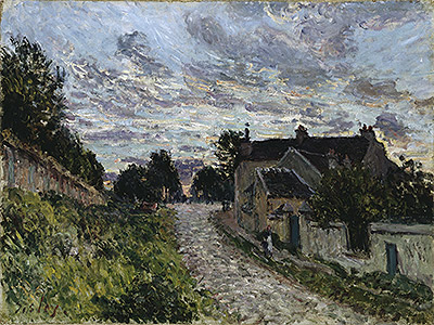 Eine kleine Straße in Louveciennes, 1876 von Alfred Sisley | Gemälde-Reproduktion