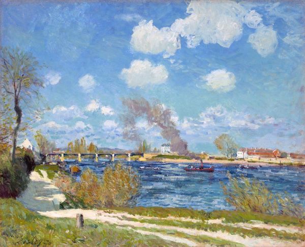 Bougival, 1876 von Alfred Sisley | Gemälde-Reproduktion