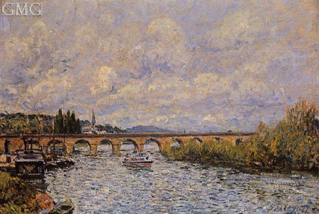 Die Brücke Sevres, 1877 von Alfred Sisley | Gemälde-Reproduktion