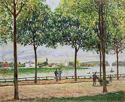 Street of Spanish Chestnut Trees by the River, 1878 | Alfred Sisley