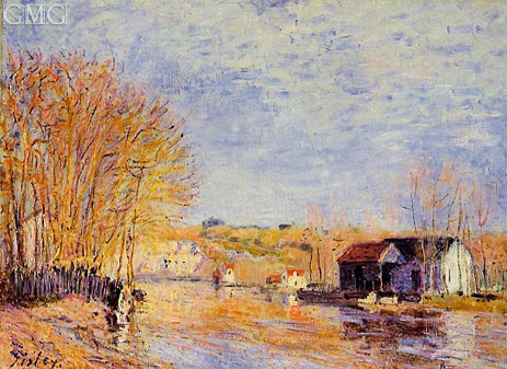 High Waters at Moret-sur-Loing, 1879 | Alfred Sisley | Painting Reproduction