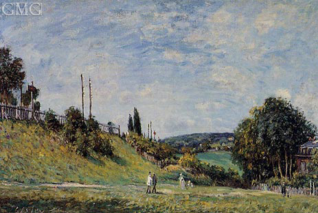 The Railroad Embankment at Sevres, 1879 | Alfred Sisley | Painting Reproduction