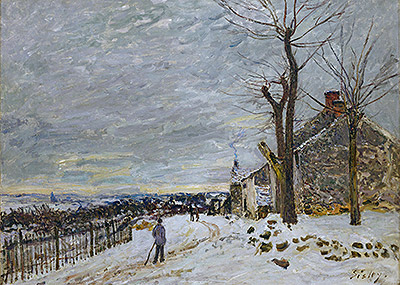Snow at Veneux-Nadon, 1880 | Alfred Sisley | Gemälde Reproduktion