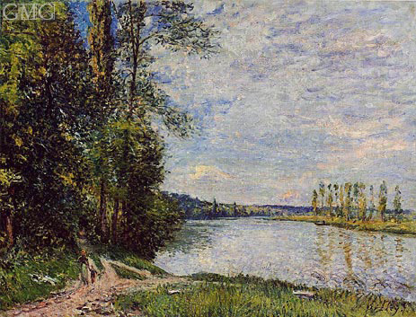 The Riverside Road from Veneux to Thomery, 1880 | Alfred Sisley | Painting Reproduction