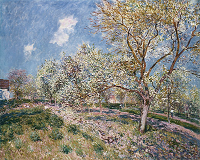 Springtime at Veneux, 1880 | Alfred Sisley | Painting Reproduction