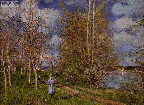 Die kleinen Wiesen im Frühling, c.1880/81 | Alfred Sisley | Gemälde Reproduktion