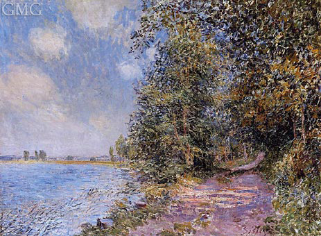 An August Afternoon near Veneux, 1881 | Alfred Sisley | Gemälde Reproduktion