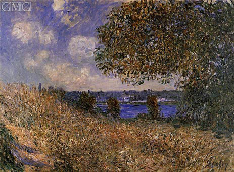 Near the Banks of the Seine at By, 1882 | Alfred Sisley | Gemälde Reproduktion