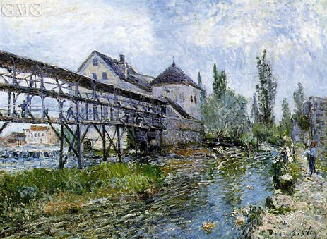Provencher's Mill at Moret, 1883 | Alfred Sisley | Painting Reproduction