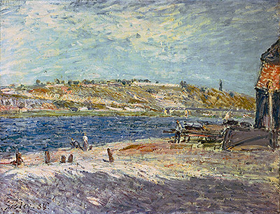 River Banks at Saint-Mammes, 1884 | Alfred Sisley | Painting Reproduction