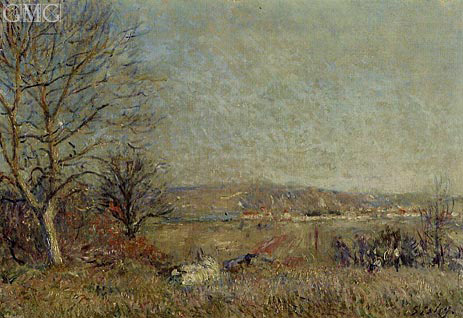 The Plain of Veneux, View of Sablons, 1884 | Alfred Sisley | Painting Reproduction