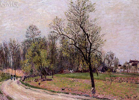 The Edge of the Forest in Spring, Evening, 1886 | Alfred Sisley | Painting Reproduction