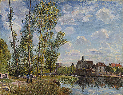 Moret, View from the Loing, May Afternoon, 1888 | Alfred Sisley | Gemälde Reproduktion