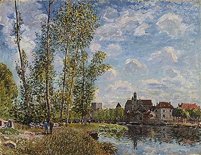 Moret, Blick vom Loing, Nachmittag im Mai | Alfred Sisley | Gemälde Reproduktion