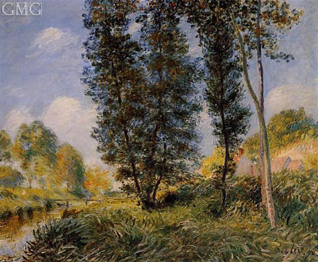 The Banks of the Orvanne, 1890 | Alfred Sisley | Gemälde Reproduktion